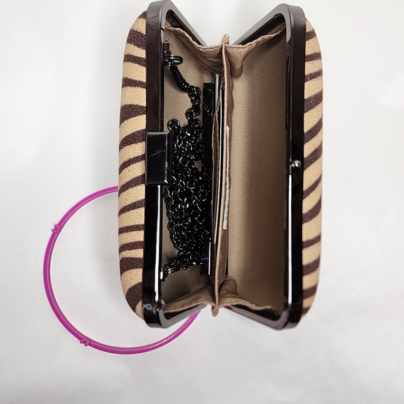 EUC Nine West Zebra Print Crossbody Clutch - Picture 5 of 9